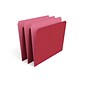 Staples File Folder, Straight Cut Tab, Letter Size, Red, 100/Box (TR509646)