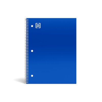 TRU RED™ Premium 1-Subject Notebook, 8 x 10.5, Wide Ruled, 100 Sheets, Blue, 12 Notebooks/Carton (TR20957CT)