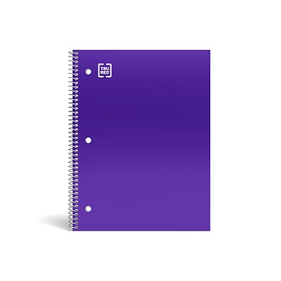 TRU RED™ Premium 1-Subject Notebook, 8 x 10.5, Wide Ruled, 100 Sheets, Purple, 12 Notebooks/Carton (TR20960CT)