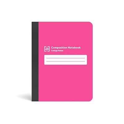 TRU RED™ Composition Notebook, 7.5 x 9.75, College Ruled, 80 Sheets, Pink (TR55084)