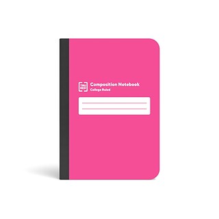 TRU RED™ Composition Notebook, 5 x 7, College Ruled, 80 Sheets, Pink (TR24491)