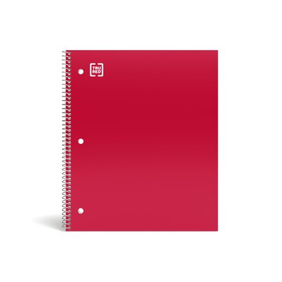 TRU RED™ Premium 1-Subject Notebook, 8.5" x 11", College Ruled, 100 Sheets, Red, 12 Notebooks/Carton (TR20952CT)