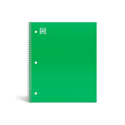 TRU RED™ Premium 1-Subject Notebook, 8 x 10.5, Wide Ruled, 100 Sheets, Green, 12 Notebooks/Carton (TR51452CT)