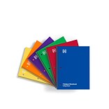 TRU RED™ 1-Subject Notebooks, 8 x 10.5, College Ruled, 70 Sheets, Assorted Colors, 6/Pack (TR58376