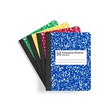 TRU RED™ Composition Notebook, 7.5 x 9.75, Wide Ruled, 100 Sheets, Assorted Colors, 4/Pack (TR5836