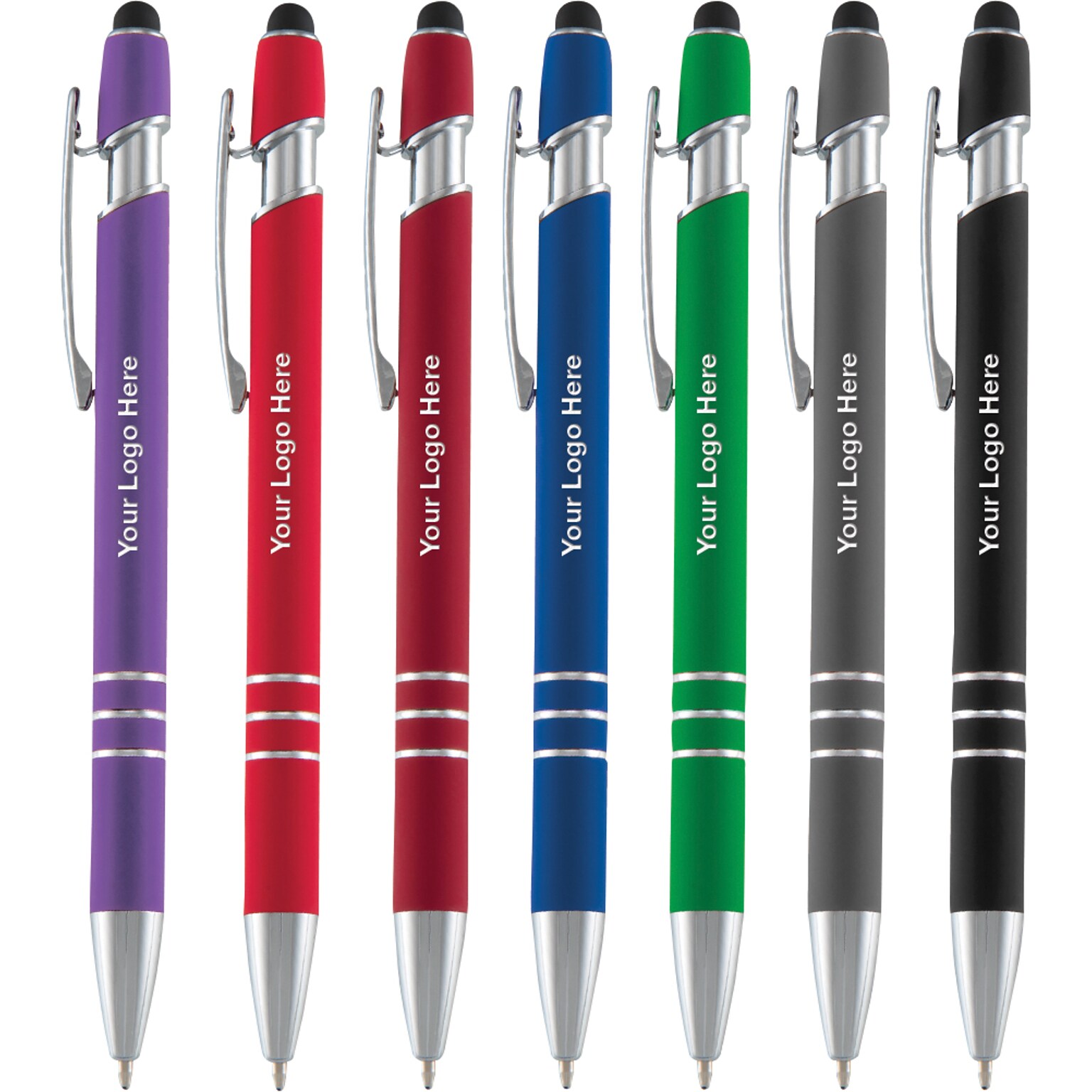 Custom Stylus Triple Soft-Tech Click Pen