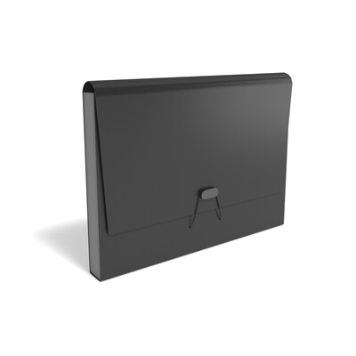 TRU RED™ Moisture Resistant Reinforced Plastic Accordion File, 7-Pocket, Letter Size, Black (TR51834