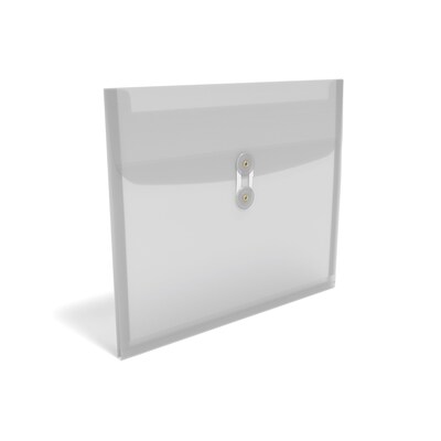 TRU RED™ Plastic Filing Envelope with Button & String Closure, Letter Size, Clear, 5/Pack (TR34530)
