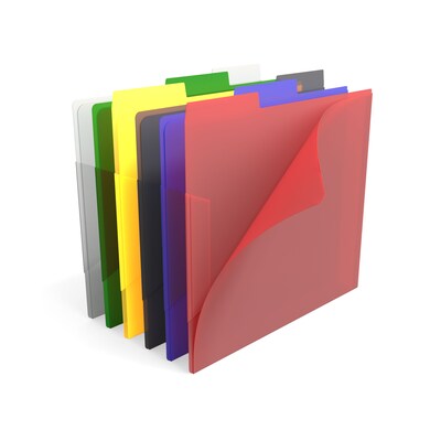 Staples® File Folder, 1/3-Cut Tab, Letter Size, Assorted Colors, 6/Pack (TR10847/10847)