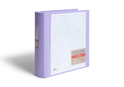 Pep Rally Heavy Duty 2 3-Ring Better Binders, D-Ring, Lilac (58598)