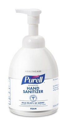 PURELL® Healthcare Advanced Foaming Hand Sanitizer, Clean Scent, 18 oz., (5792-04)