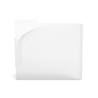Staples® File Folders, 1/3 Cut Tab, Letter Size, Translucent Clear, 6/Pack (TR11863)