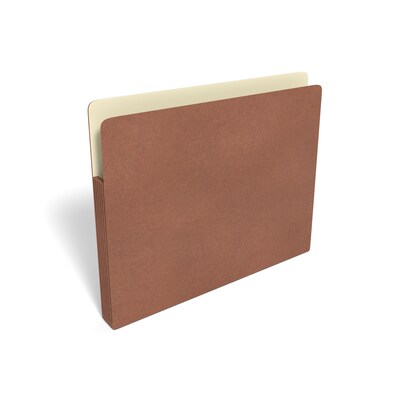 TRU RED™ Heavy-Duty Reinforced File Pocket, 5.25 Expansion, Letter Size, Brown, 10/Box (TR704359)