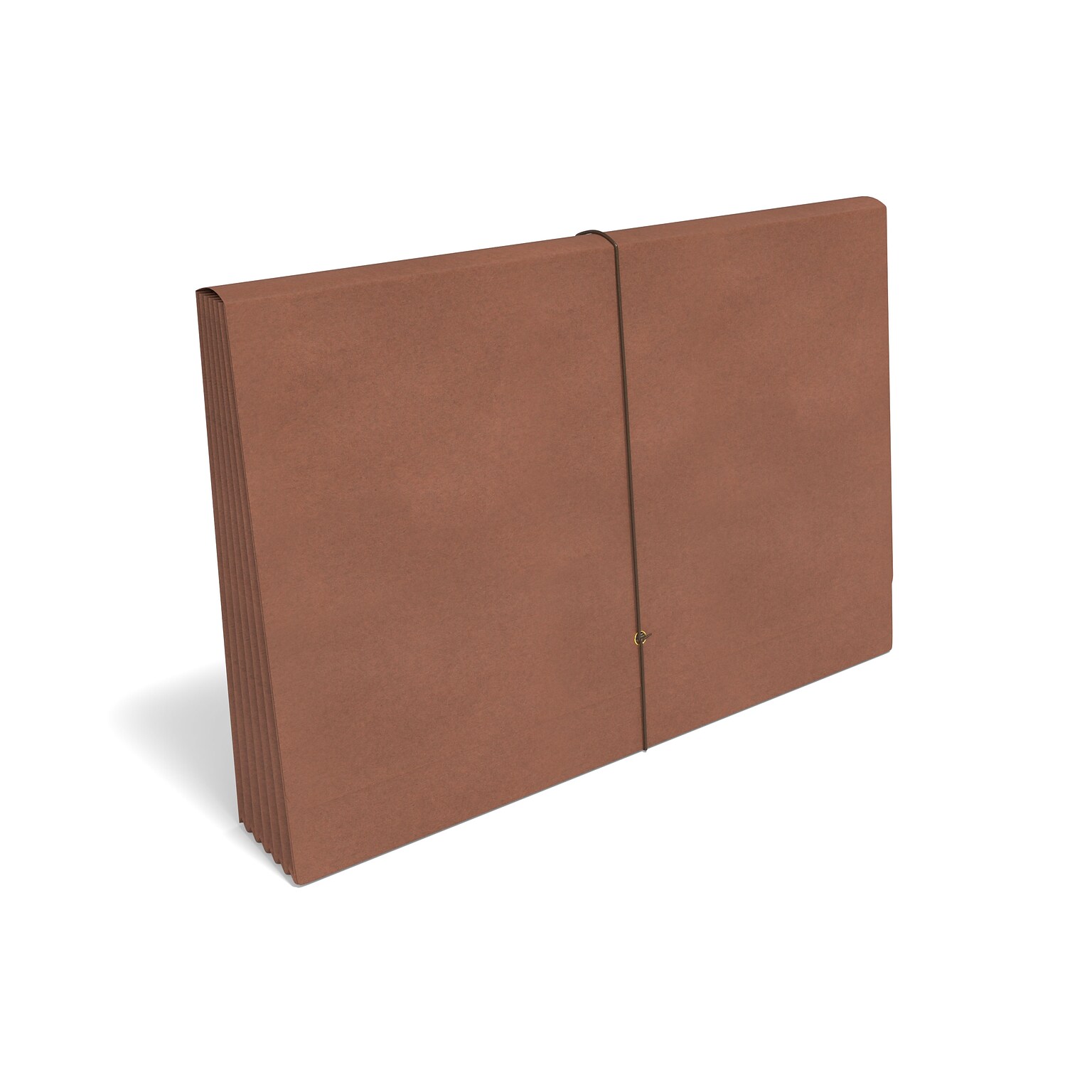 Staples® Expanding Wallet with Elastic Closure, Legal Size, Brown, 10/Box (TR422618)