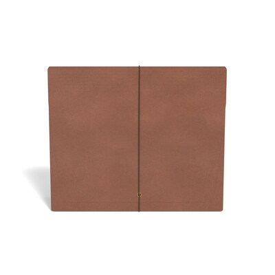 TRU RED Reinforced Expanding Wallet, Elastic Closure, Letter Size, Brown, 10/Box (TR333054)