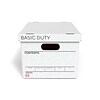 TRU RED™ File Box, Lift Off Lid, Letter/Legal, White/Black, 20/Case (TR59212)