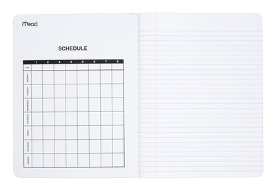 Mead Square Deal 1-Subject Composition Notebooks, 7.5" x 9.75", Wide Ruled, 100 Sheets, Black (09920)