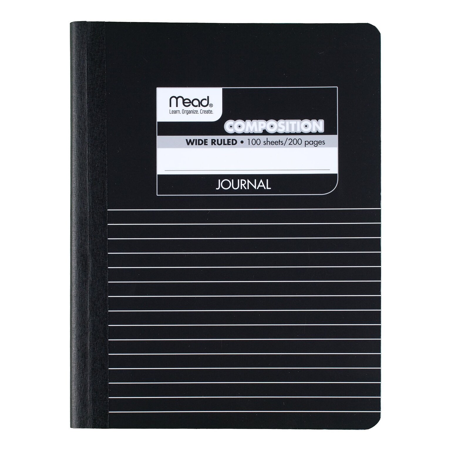 Mead Square Deal 1-Subject Composition Notebooks, 7.5 x 9.75, Wide Ruled, 100 Sheets, Black (09920)
