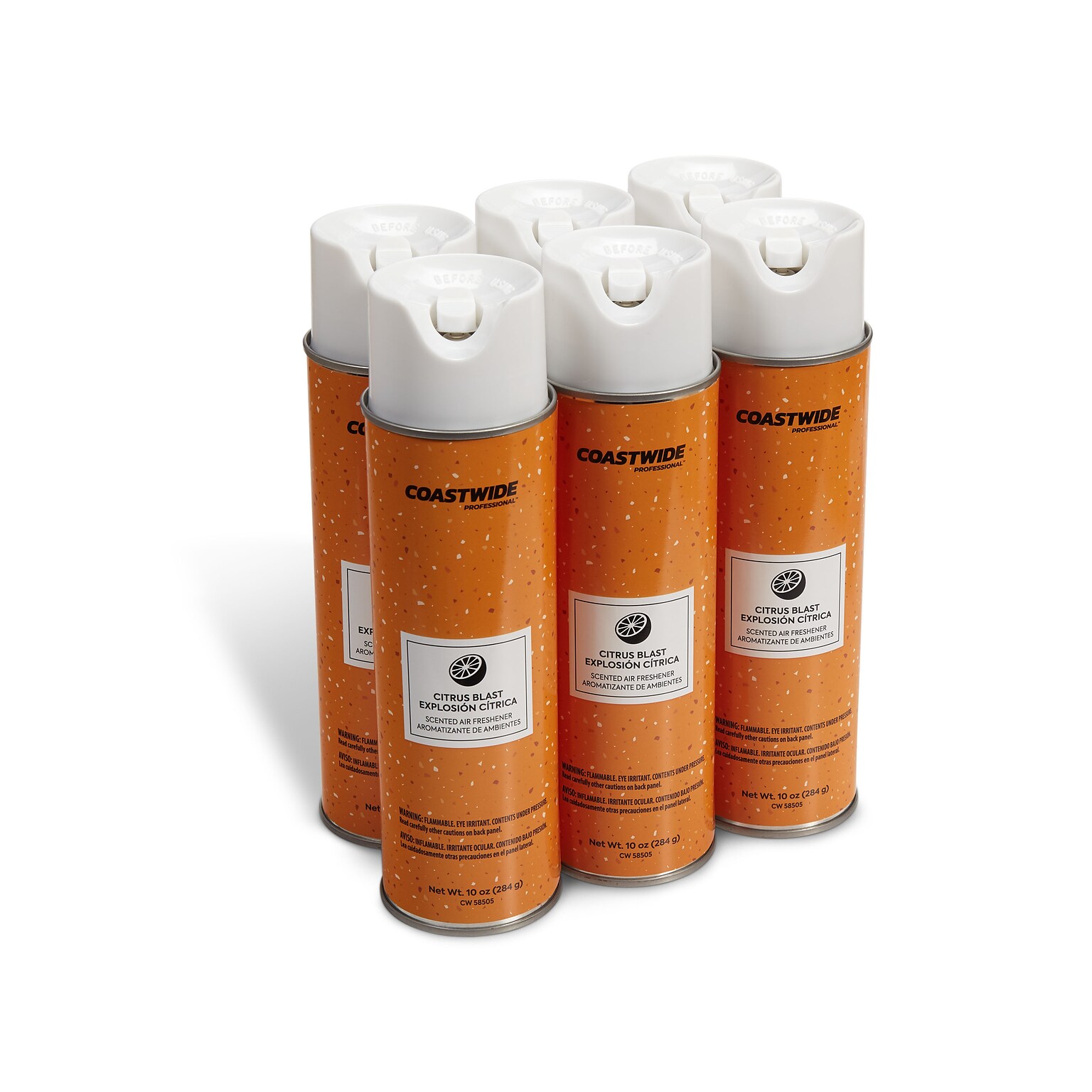 Coastwide Professional™ Air Freshener Aerosol, Citrus Blast, 10 Oz., 6/Carton (CW58505-A)