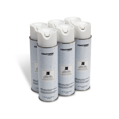 Coastwide Professional™ Air Freshener Aerosol, Fresh Linen, 10 Oz., 6/Carton (CW58503-A)