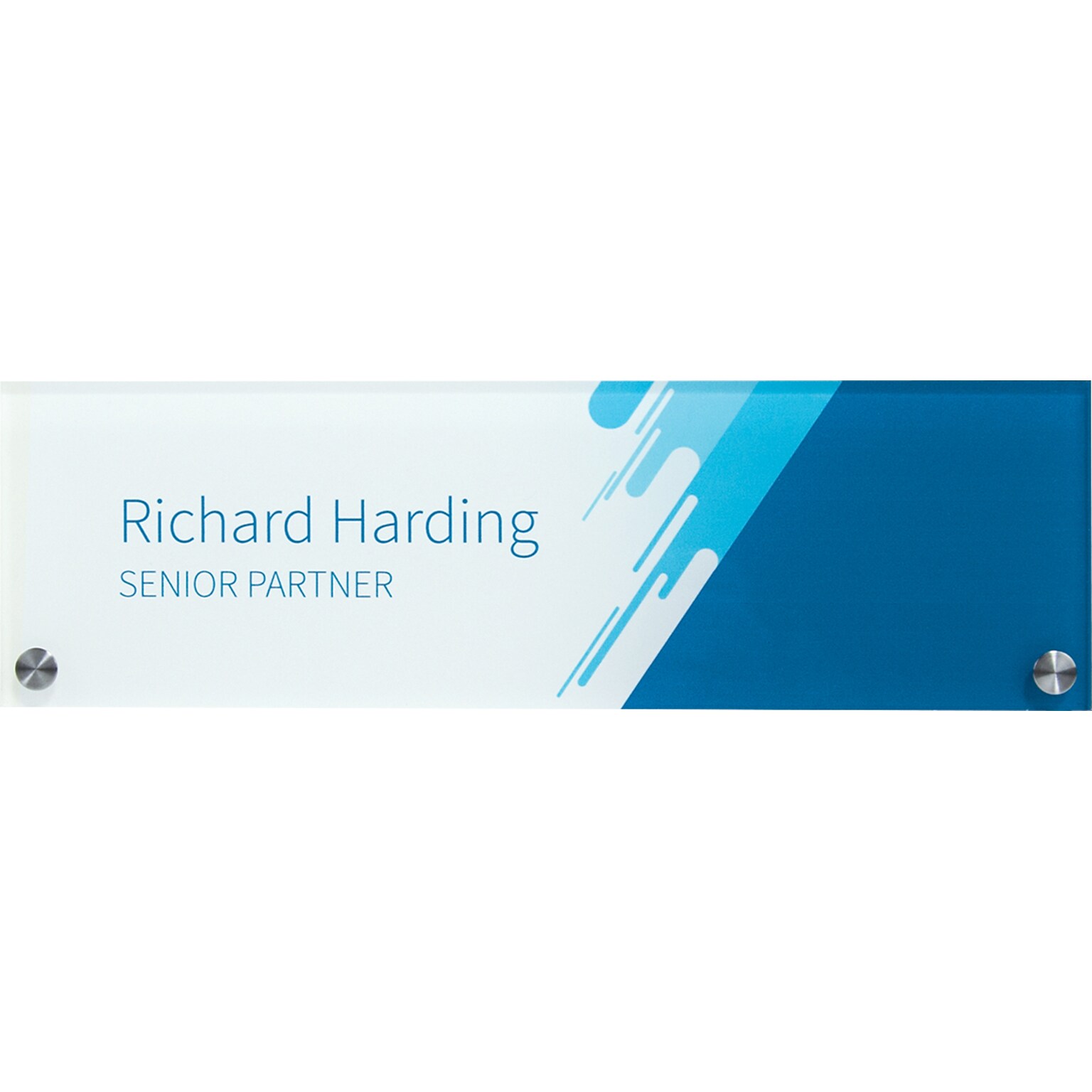 Custom Full Color Clear Acrylic Desk Sign, 2 x 10