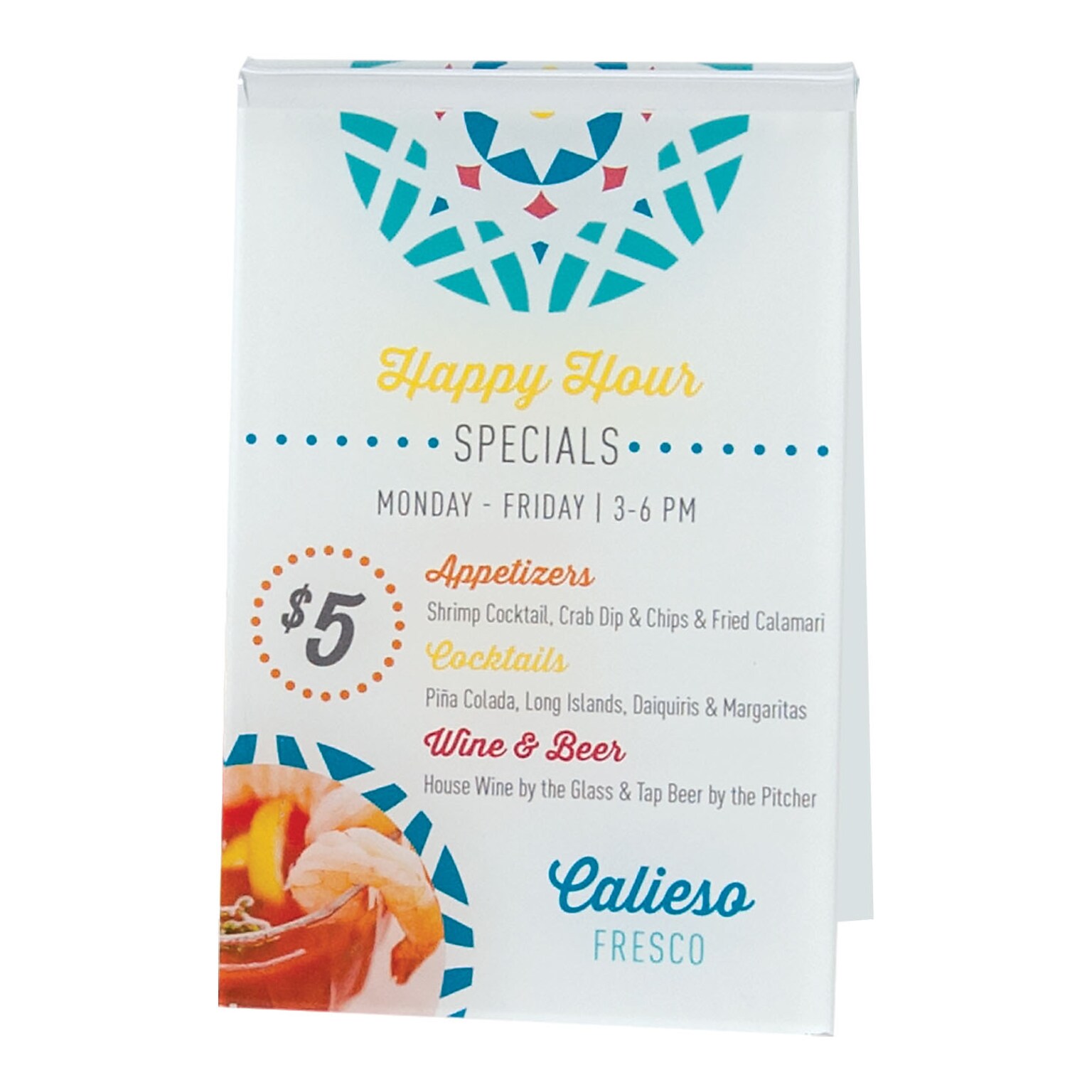 Custom Full Color Clear Acrylic Table Tent Sign, 6 x 4