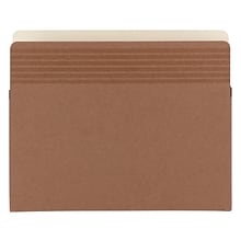 Smead Easy Grip Redrope File Pockets, 3-1/2 Expansion, Letter Size, Brown, 25/Box (73208)