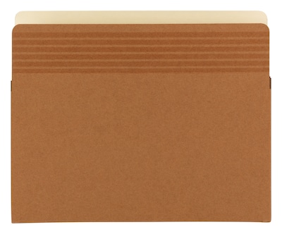 Smead Easy Grip Redrope File Pockets, 5.25 Expansion, Letter Size, Brown, 10/Box (73209)