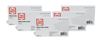 TRU RED™ 3 x 5 Index Cards, Blank, White, 500/Pack