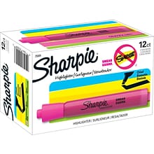 Sharpie Tank Highlighter, Chisel Tip, Pink, Dozen (25009)