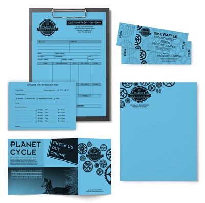 Astrobrights Colored Paper, 24 lbs., 8.5" x 11", Lunar Blue, 500 Sheets/Ream (22521/21528)