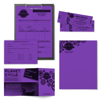 Astrobrights Colored Paper, 24 lbs., 8.5" x 11", Gravity Grape, 500 Sheets/Ream (21961)