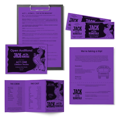 Astrobrights Colored Paper, 24 lbs., 8.5" x 11", Gravity Grape, 500 Sheets/Ream (21961)