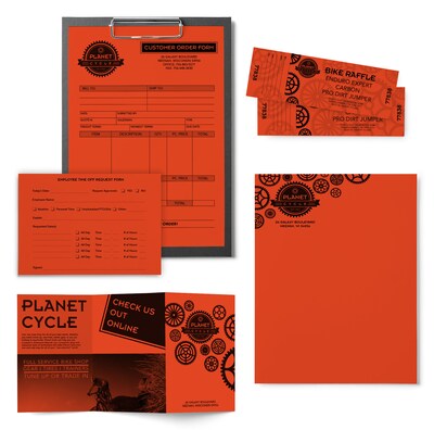 Astrobrights Colored Paper, 24 lbs., 8.5" x 11", Orbit Orange, 500 Sheets/Ream (22561)