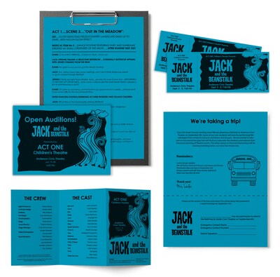 Astrobrights Colored Paper, 24 lbs., 8.5" x 11", Celestial Blue, 500 Sheets/Ream (22661)