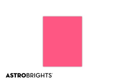 Astrobrights Colored Paper, 24 lbs., 8.5 x 11, Plasma Pink, 500 Sheets/Ream (22119)