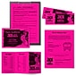 Astrobrights Colored Paper, 24 lbs., 8.5" x 11", Fireball Fuchsia, 500 Sheets/Ream (22681/21688)