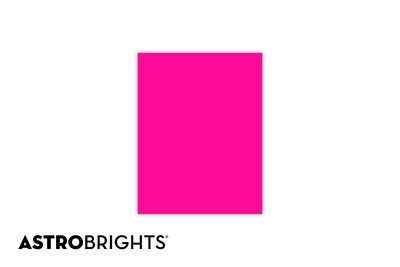 Astrobrights Colored Paper, 24 lbs., 8.5 x 11, Fireball Fuchsia, 500 Sheets/Ream (22681/21688)