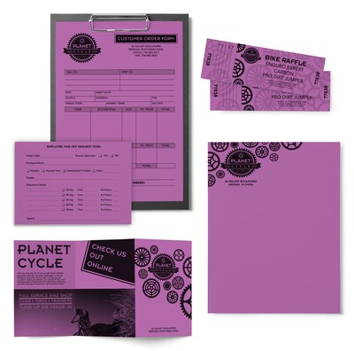 Astrobrights Colored Paper, 24 lbs., 8.5" x 11", Planetary Purple, 500 Sheets/Ream (22671)