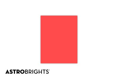 Astrobrights Colored Paper, 24 lbs., 8.5" x 11", Rocket Red, 500 Sheets/Ream (22641)