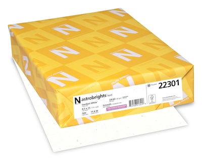 Astrobrights 8.5" x 11" Multipurpose Paper, 24 lbs., 87 Brightness, 500 Sheets/Ream (22301)