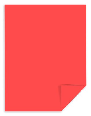 Astrobrights Colored Paper, 24 lbs., 8.5" x 11", Rocket Red, 500 Sheets/Ream (22641)