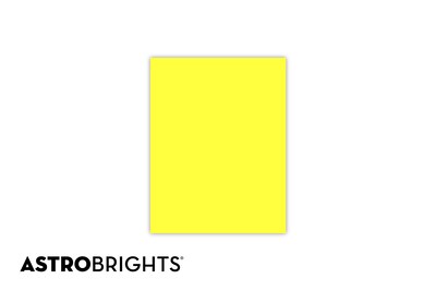 Astrobrights Colored Paper, 24 lbs., 8.5 x 11, Lift-Off Lemon, 500 Sheets/Ream (21011)