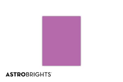 Astrobrights Colored Paper, 24 lbs., 8.5" x 11", Planetary Purple, 500 Sheets/Ream (22671)