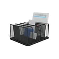 TRU RED™ 5-Compartment Wire Mesh File Organizer, Matte Black (TR57558)