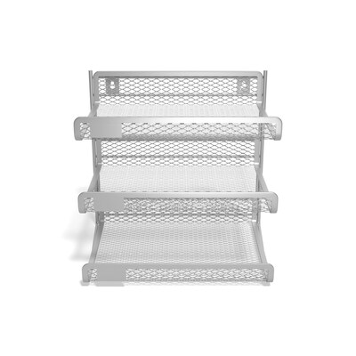 TRU RED™ 3-Compartment Wire Mesh File Organizer, Silver (TR57531)