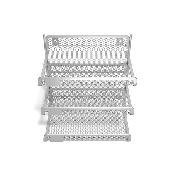 TRU RED™ 3 Compartment Wire Mesh File Organizer, Silver (TR57531)