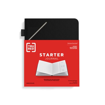 TRU RED™ Large Starter Journal, Black (TR58412)