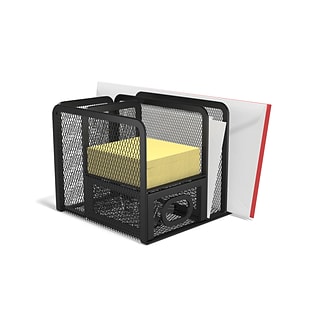 TRU RED™ 5 Compartment Wire Mesh Accessory Holder, Matte Black (TR57532)