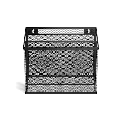 Staples 3 Compartment Wire Mesh File Organizer, Matte Black, 4/Case (57553CT)